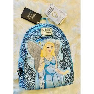 *NEW LIGHT UP EXCLUSIVE* Loungefly Pinocchio Blue Fairy Sequin Mini Backpack